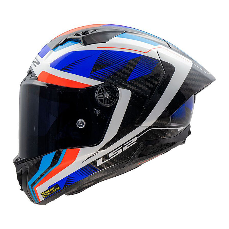 LS2 FF805 THUNDER CARBON GLOSS GP AERO ROUTE BLUE RED Helmet-06