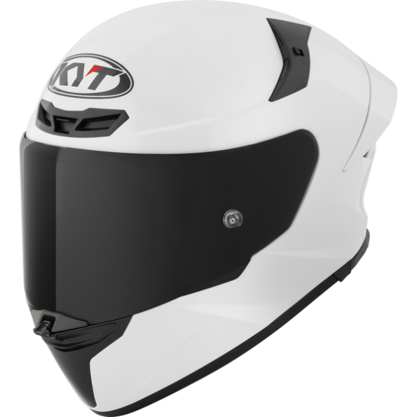 KYT TT Revo Gloss Plain White -06  Helmet