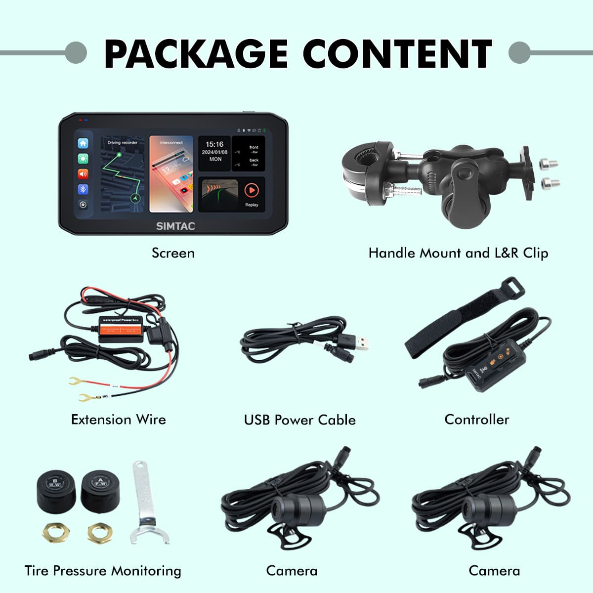 SIMTAC MOTORCYCLE NAVIGATION SYSTEM – M6DT - AH Helmets