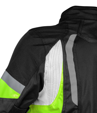 Rynox Tornado Pro 4 Jacket - Ce Certified Class A - BLACK Hi-Viz