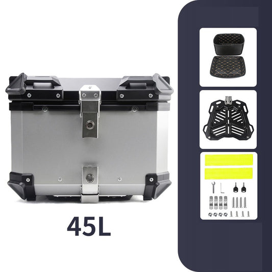 MH Moto Aluminium 45L Top box With Backrest