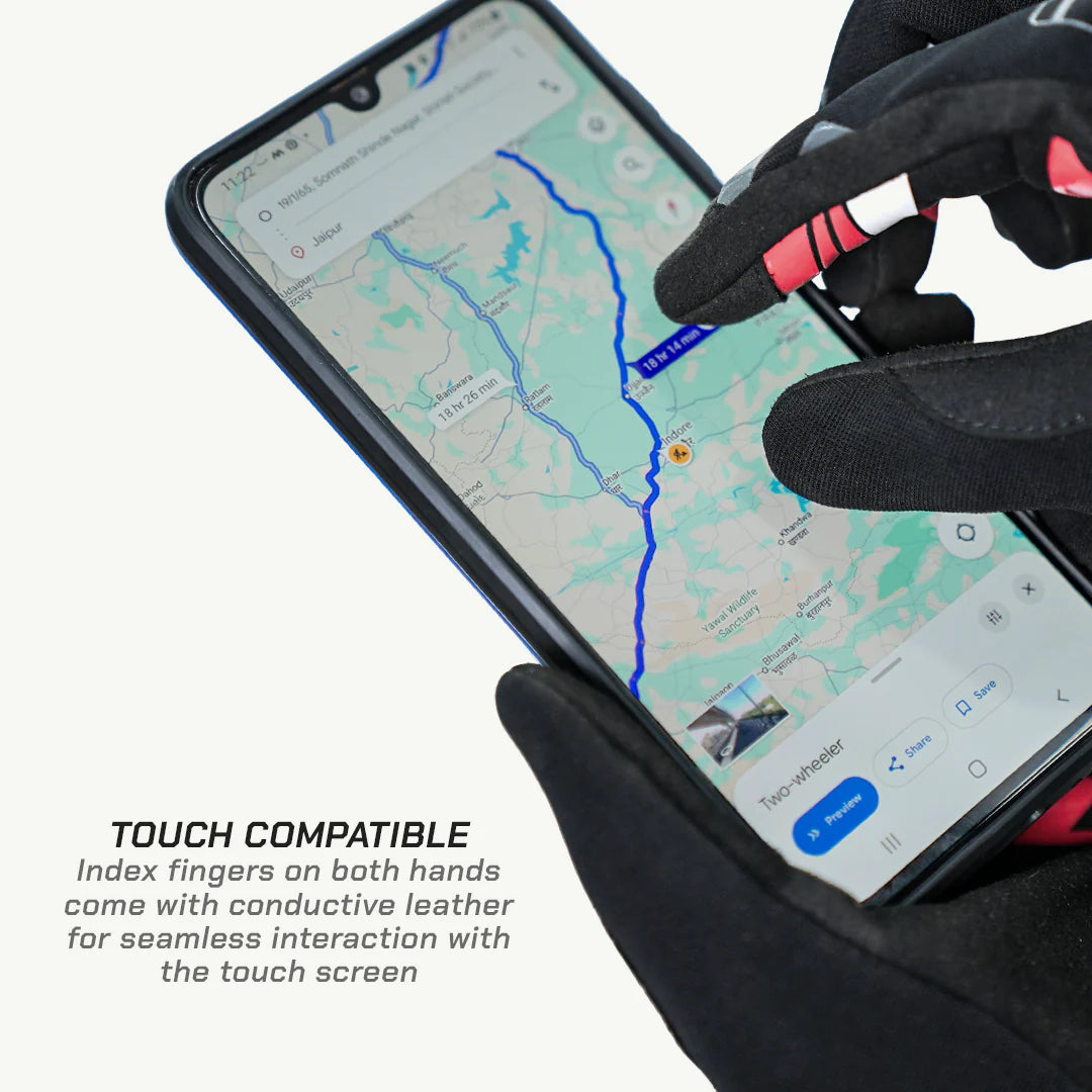 Viaterra Roost V2 Motorcycle Offroad Gloves-Black