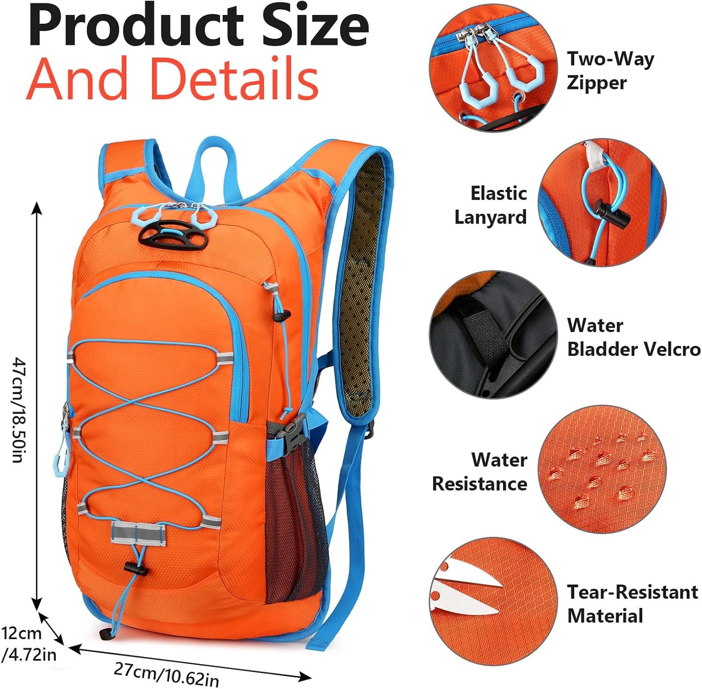 Mh moto H20 Hydration Backpack (2 LTR Hydration Bladder)