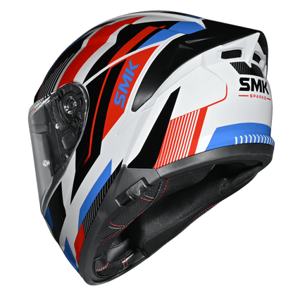 Smk Typhoon Sparko Gloss Orange White Blue Helmet- 06-GL 651