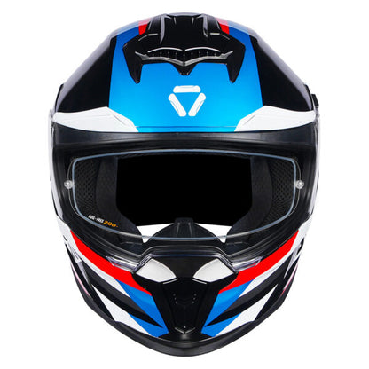 KORDA SONIC GP MOZE GLOSS BLUE RED W/P HELMET (Dual visor)