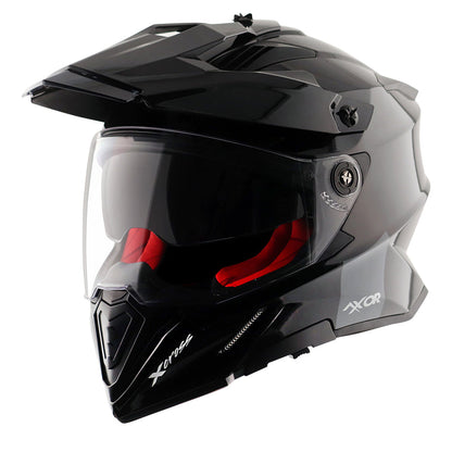 Axor X-Cross Dual Visor SC Plain Gloss Black Helmet