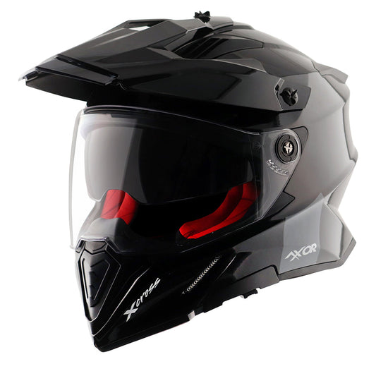 Axor X-Cross Dual Visor SC Plain Gloss Black Helmet