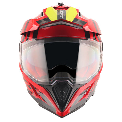 Axor X-Cross Dual Visor ORBIT Gloss RED BLACK  Helmet