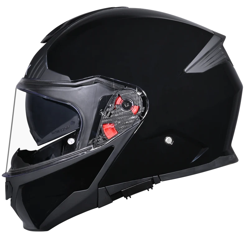SMK Gullwing Gloss Black Unicolor Helmet(GL200)ECE 22-06