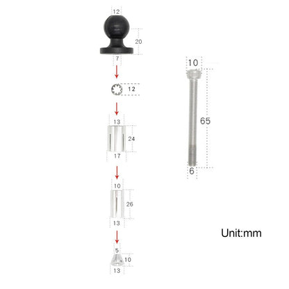 MH MOTO UNIVERSALSTEM MOUNT FOR MOTORCYCLE MOBILE HOLDER