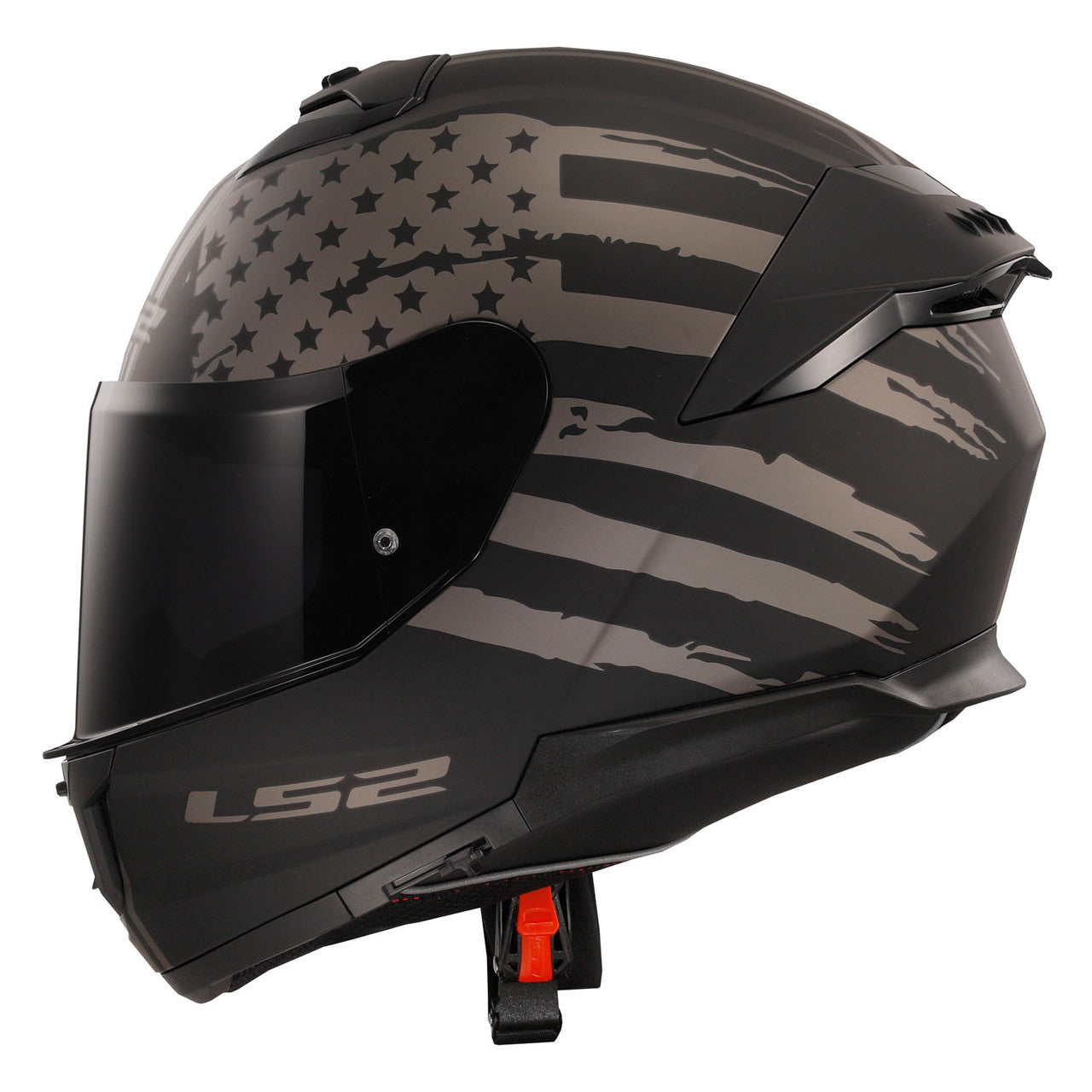 LS2 FF320 Stream II Flag Helmets- Matt Black Grey-06
