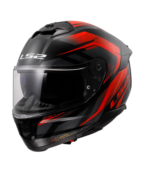 LS2 FF320 STREAM II FURY GLOSS Black Red -06 - AH Helmets