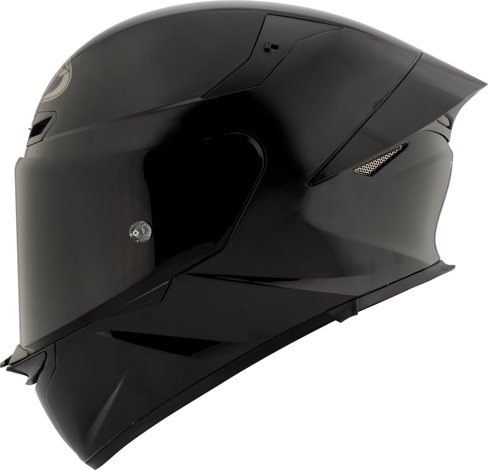 KYT TT Revo Gloss Plain Black -06  Helmet