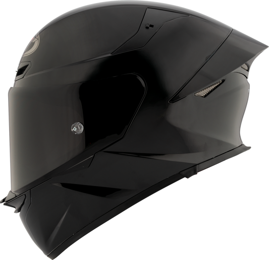 KYT TT Revo Gloss Plain Black -06  Helmet