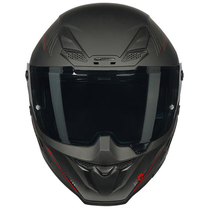 KORDA ICON NERO MATT RED HELMET (Dual visor)