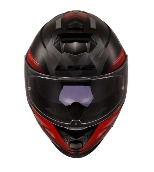 LS2 FF800 Storm II Kronos Gloss Red Grey Helmet (D Ring)