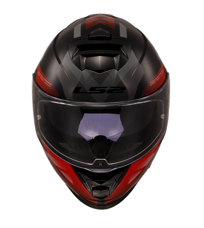 LS2 FF800 Storm II Kronos Gloss Red Grey Helmet (D Ring)