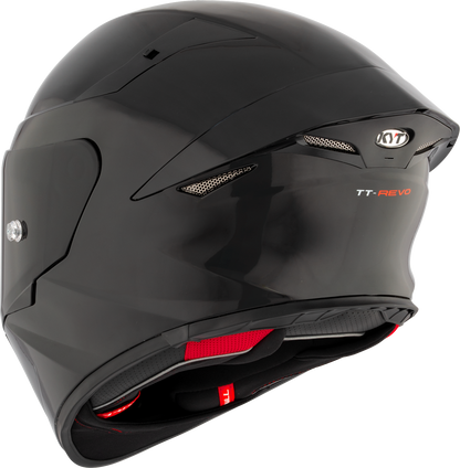 KYT TT Revo Gloss Plain Black -06  Helmet