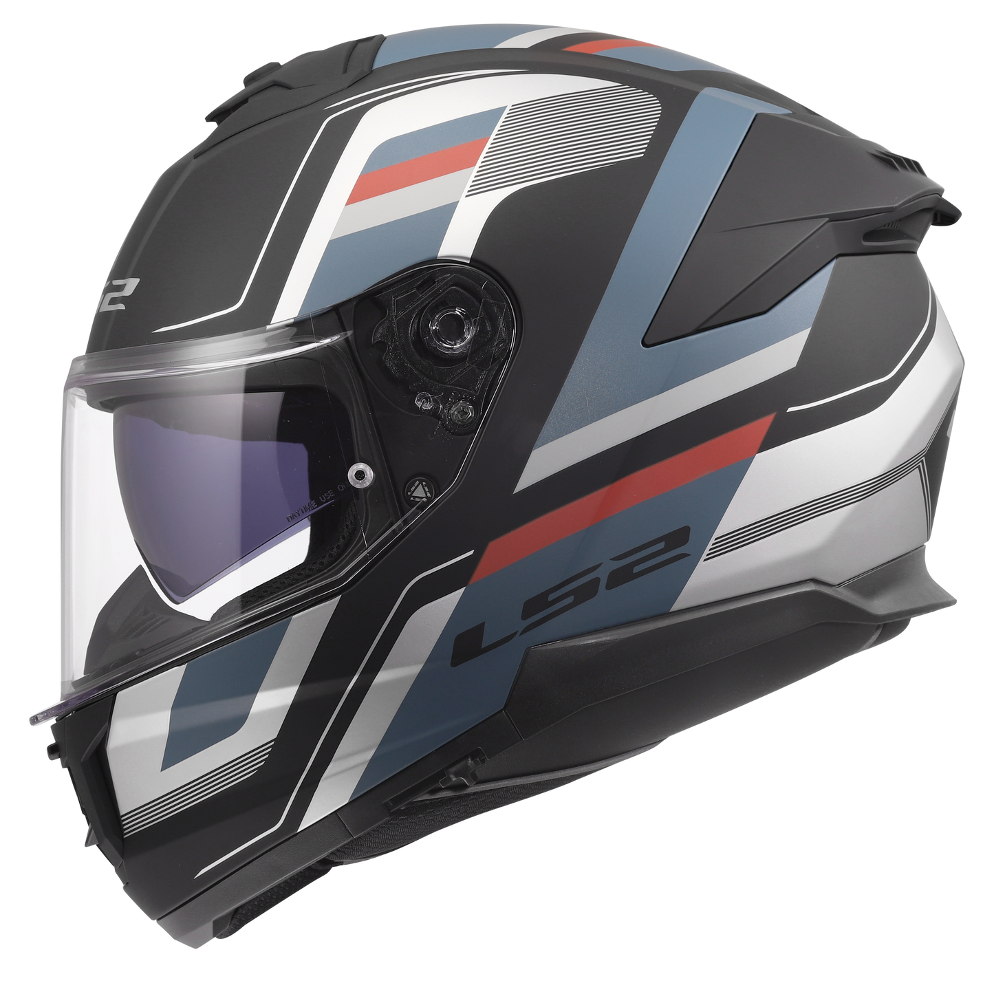 LS2 FF320 Stream II Vintage Matt Black Grey Red -06