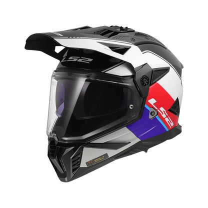 LS2 MX436 Pioneer II Rally Gloss Red white Blue Helmet - 06