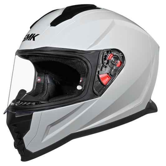 SMK NOVA Unicolour Glossy White Helmet- GL100