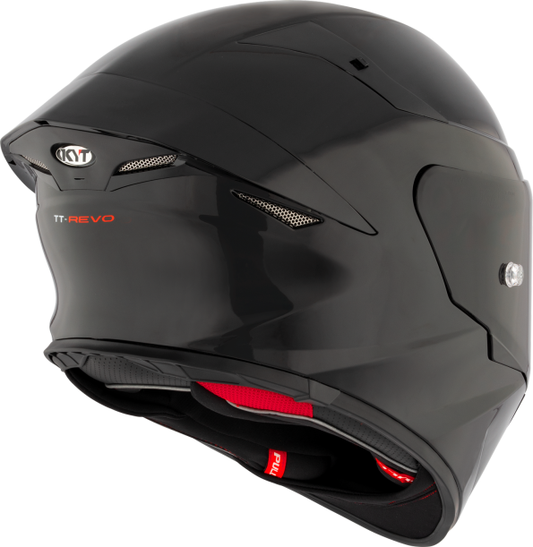 KYT TT Revo Gloss Plain Black -06  Helmet