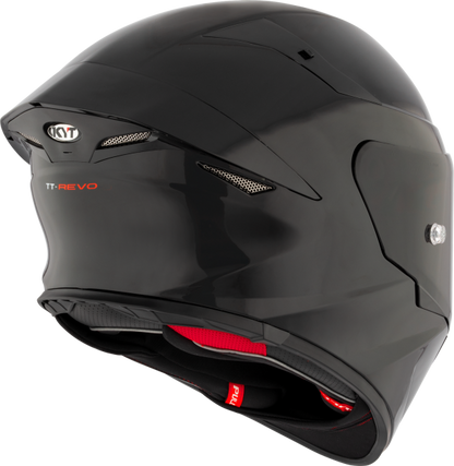 KYT TT Revo Gloss Plain Black -06  Helmet
