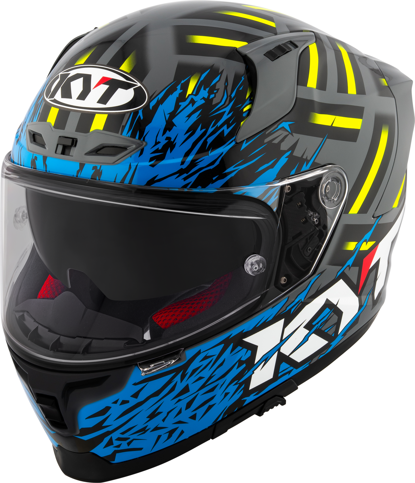 KYT STRIKER 2SV FLAMINGGLOSS GREY BLUE - AH Helmets