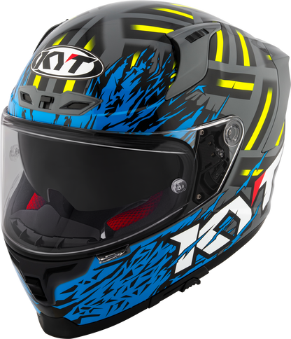 KYT STRIKER 2SV FLAMINGGLOSS GREY BLUE - AH Helmets