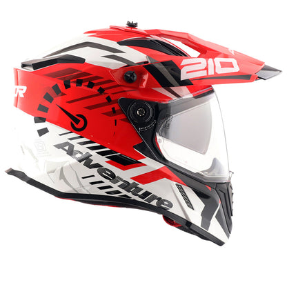 Axor X-Cross Dual Visor Speedometer Gloss White Red Helmet