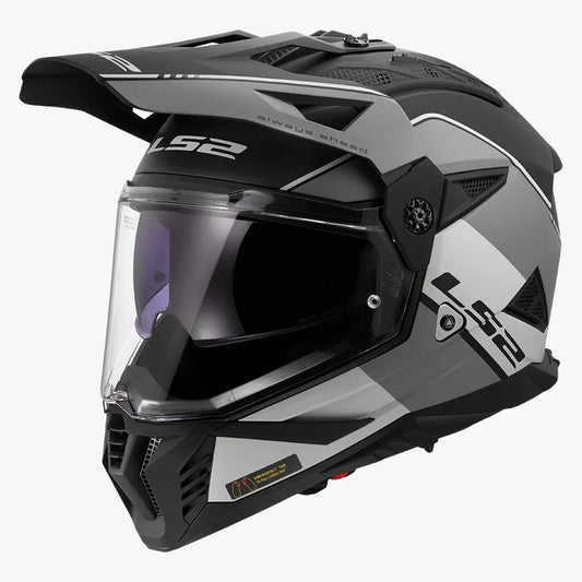 LS2 MX436 Pioneer II Rally Matt Grey Black Helmet - 06