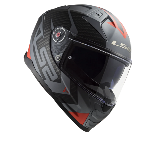 LS2 FF811 Vector II Splitter Matt Titanium Red Helmets - AH Helmets
