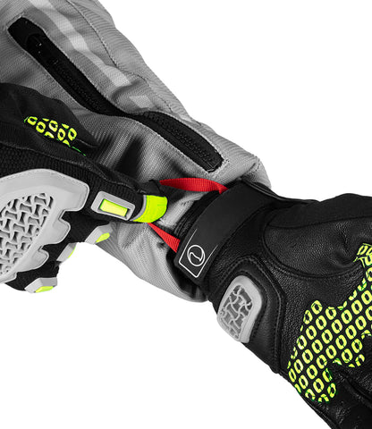 Rynox  Gravel Dualsports  Black HiViz Green Gloves