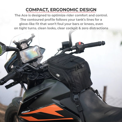 VIATERRA ACE UNIVERSAL MOTORCYCLE TANK BAG (STRAP BASED)