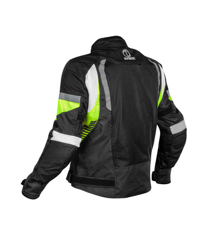 Rynox Tornado Pro 4 Jacket - Ce Certified Class A - BLACK Hi-Viz