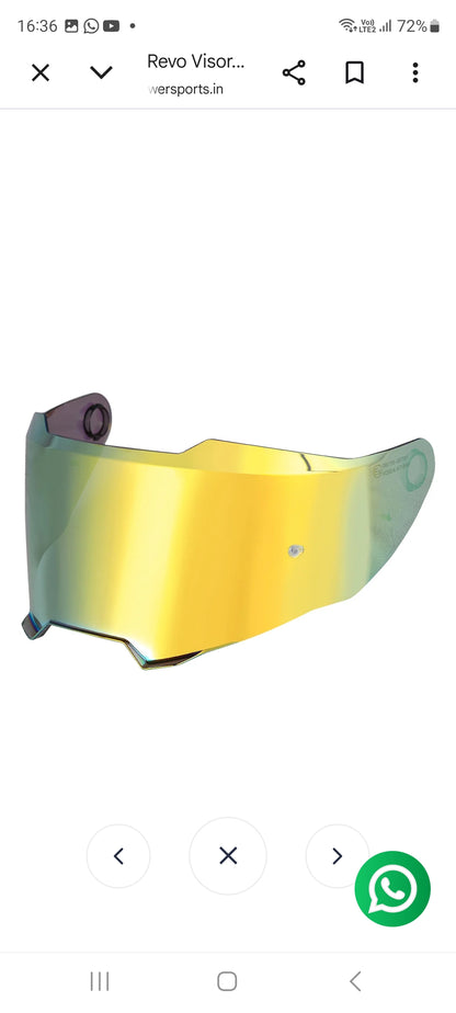 REVO VISOR FOR KORDA SONIC GP HELMET