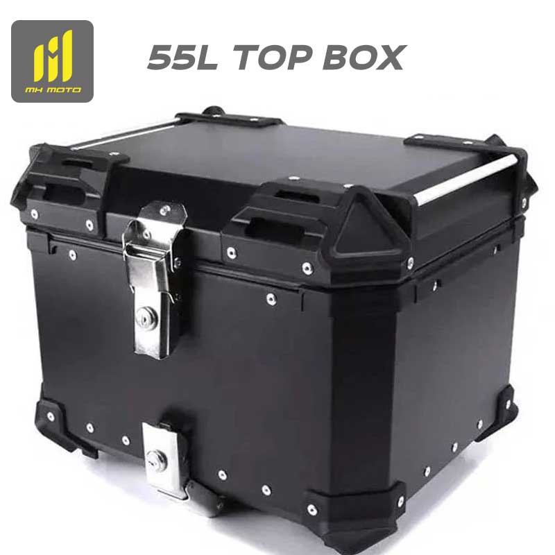 MH Moto Aluminium 55L Top box With Backrest