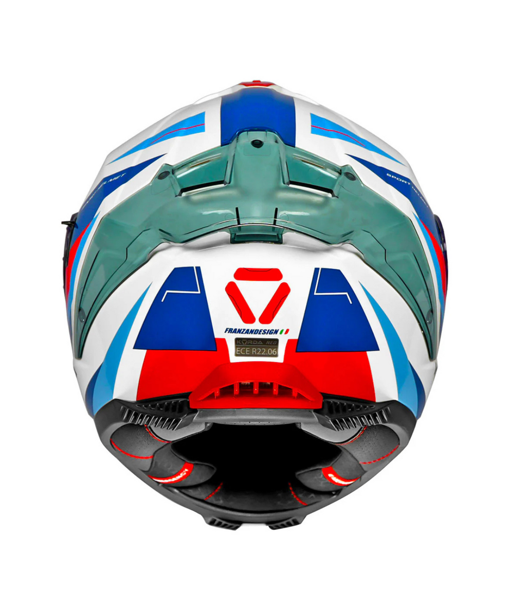 KORDA NEO Titan Gloss Blue WP HELMETS - AH Helmets
