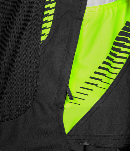 Rynox Tornado Pro 4 Jacket - Ce Certified Class A - BLACK Hi-Viz