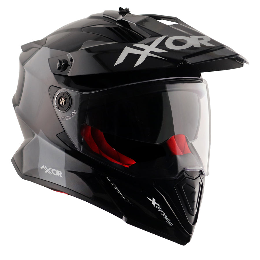Axor X-Cross Dual Visor SC Plain Gloss Black Helmet