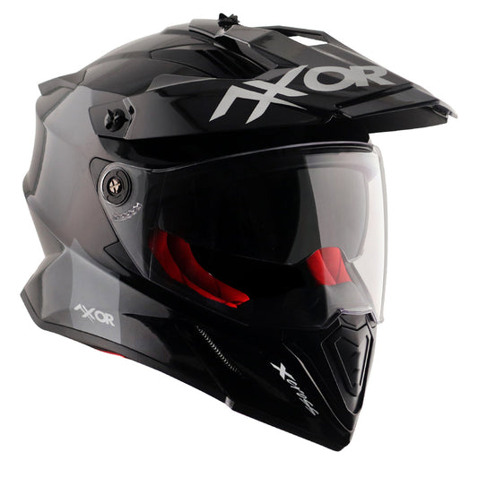 Axor X-Cross Dual Visor SC Plain Gloss Black Helmet