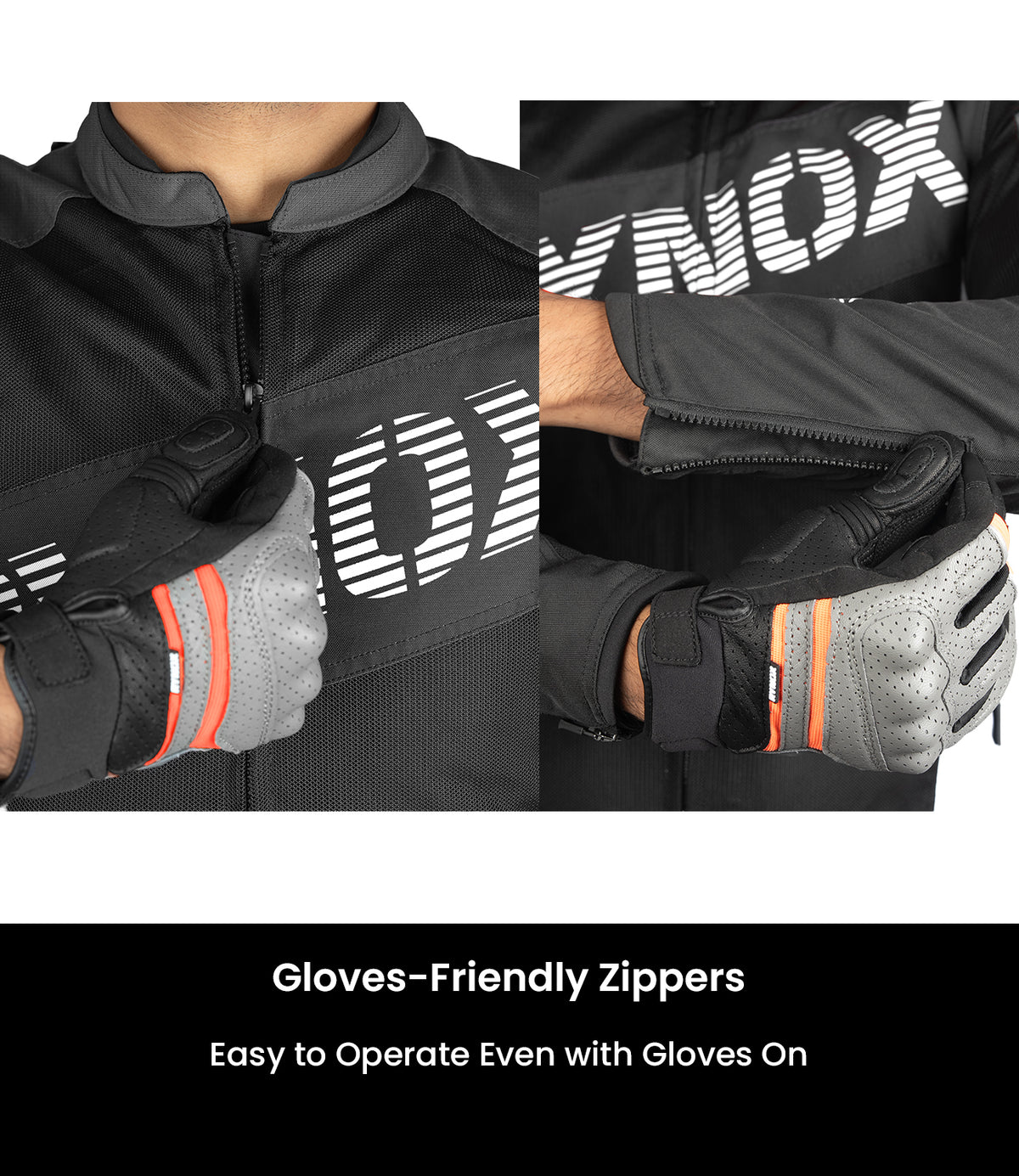 Rynox Delta Gt Jacket (Sports fit)-BLACK WHITE