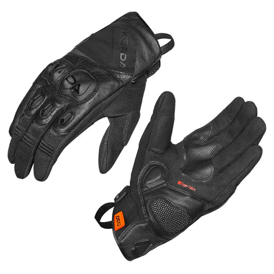 KORDA HYBRID RIDING GLOVES BLACK