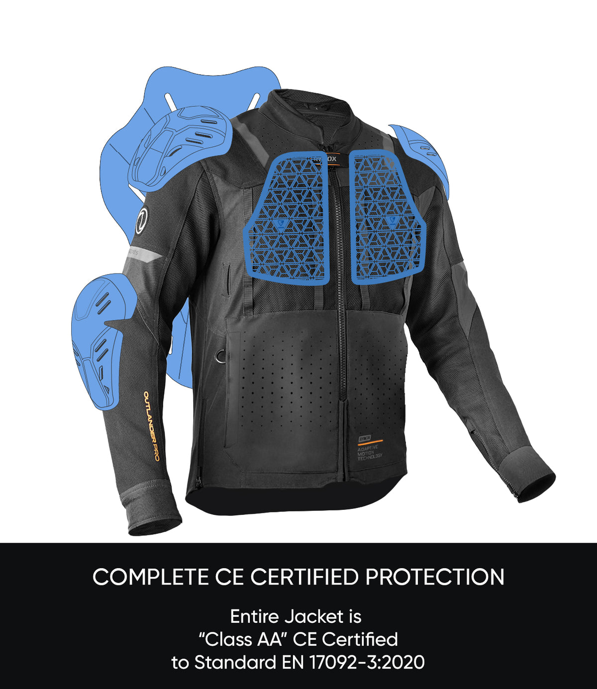 Rynox  OUTLANDER PRO CE AA CLASS Jacket-BLACK