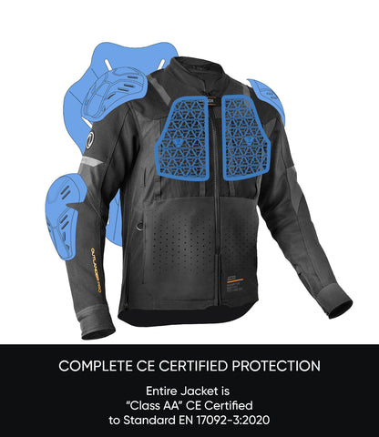 Rynox  OUTLANDER PRO CE AA CLASS Jacket-BLACK