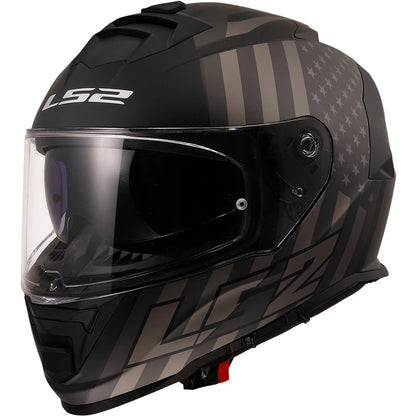 LS2 FF320 Stream II Flag Helmets- Matt Black Grey-06