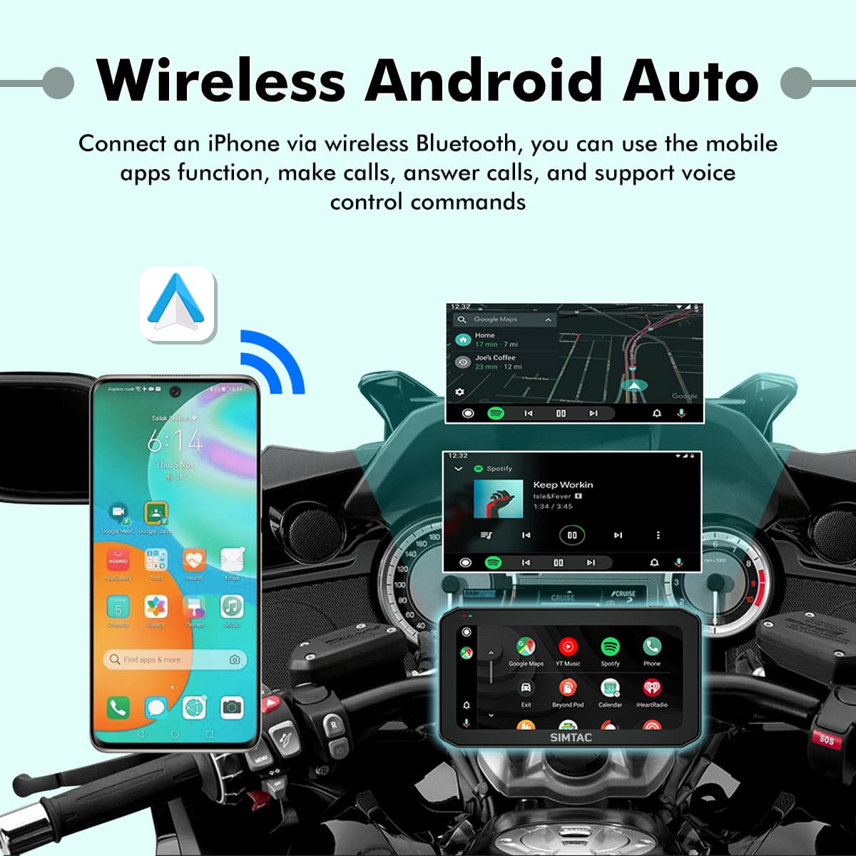SIMTAC MOTORCYCLE NAVIGATION SYSTEM – M6DT - AH Helmets
