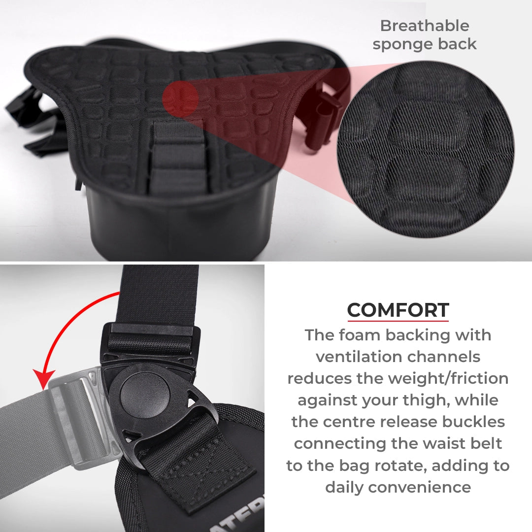 VIATERRA 100% Waterproof Thigh Bag - AH Helmets