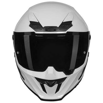 KORDA ICON  SOLID GLOSS WHITE HELMET (Dual visor)