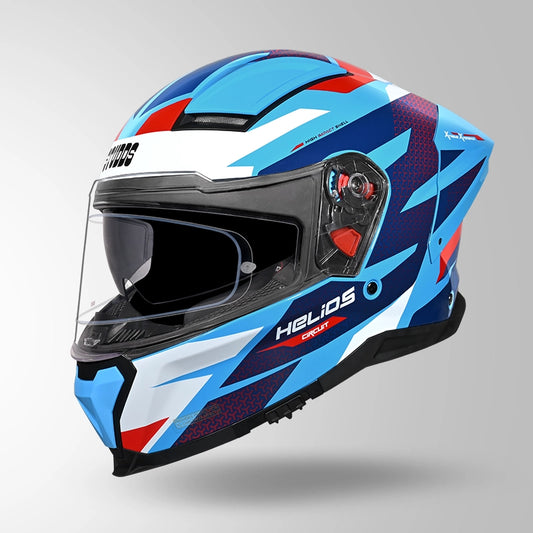 Studds Helios Circuit D2 Blue & Red Helmet